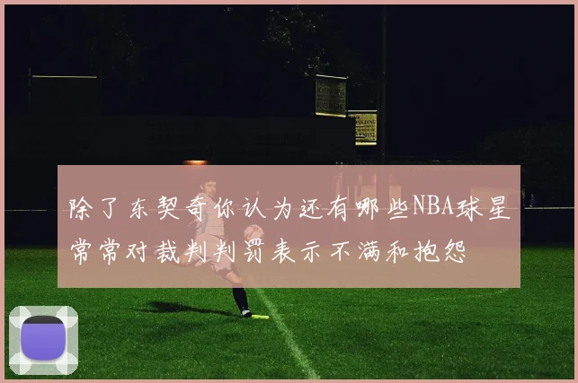 除了东契奇你认为还有哪些NBA球星常常对裁判判罚表示不满和抱怨